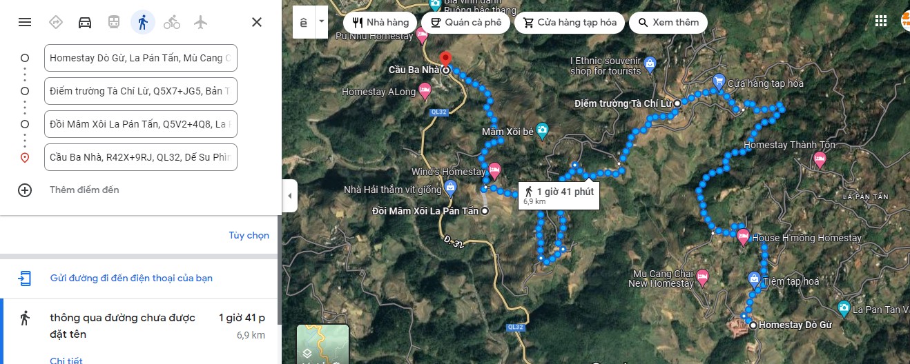 Hiking ở La Pan Tan - Tà chí lừ- đồi mâm xôi- cầu ba nhà- 7km