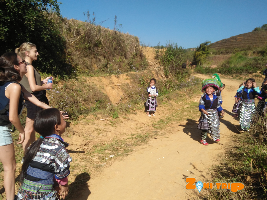 Hmong people - play throw ball in Tet holiday
