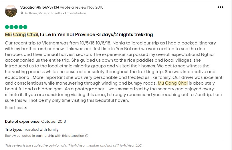 mu cang chai trekking tour