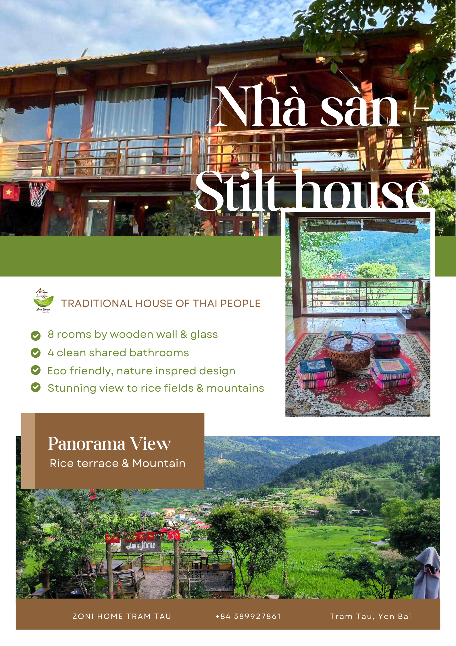 Stilt house- Zoni Home Tram Tau