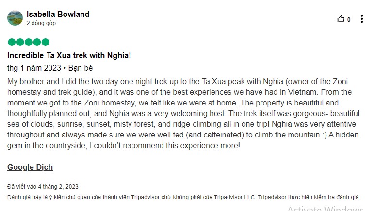 Review Ta XUa- isabella