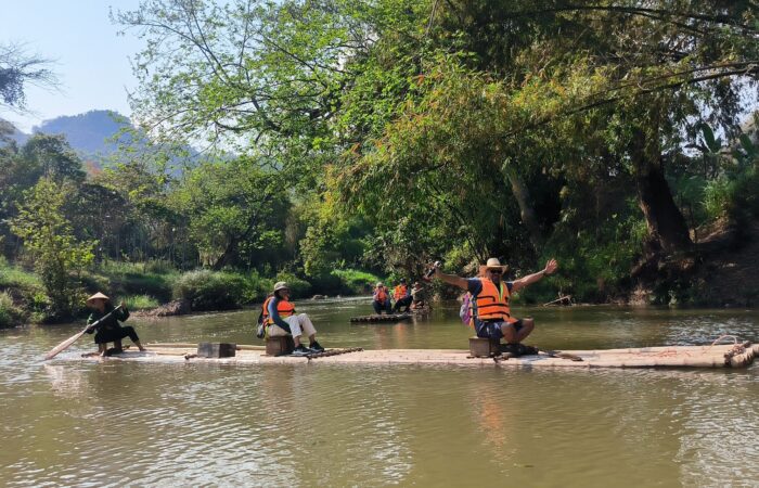 bamboo raft in pu luong bamboo raft in pu luong